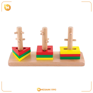 Дрвена игра „Најди, сврти, вметни“