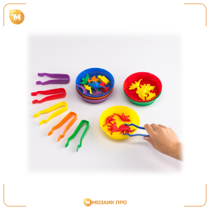 Сет за фина моторика, тањири и штипки
